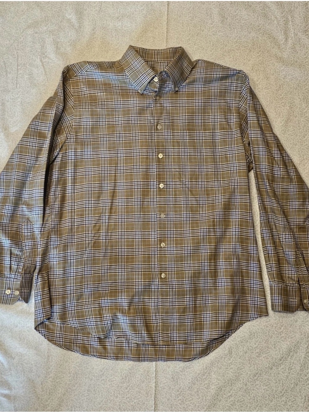 Scott Barber Men's Multicolor Plaid Long Sleeve Size Large